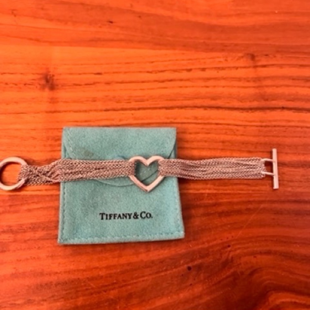 Tiffany & Co. Mesh Heart Multistrand Bracelet AUTHENTIC